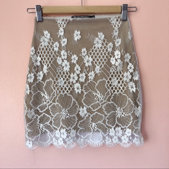 For Love & Lemons Skivvies Lace Slip Skirt - Picture 2 of 3